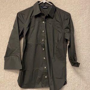 Lands End 3/4 sleeve No Gap Stretch Button up